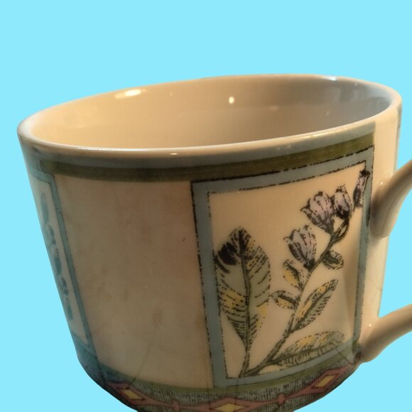 Winslow Manor Stoneware Mug Teacup Botanical Floral International Interior lot 2 - Picture 7 of 13